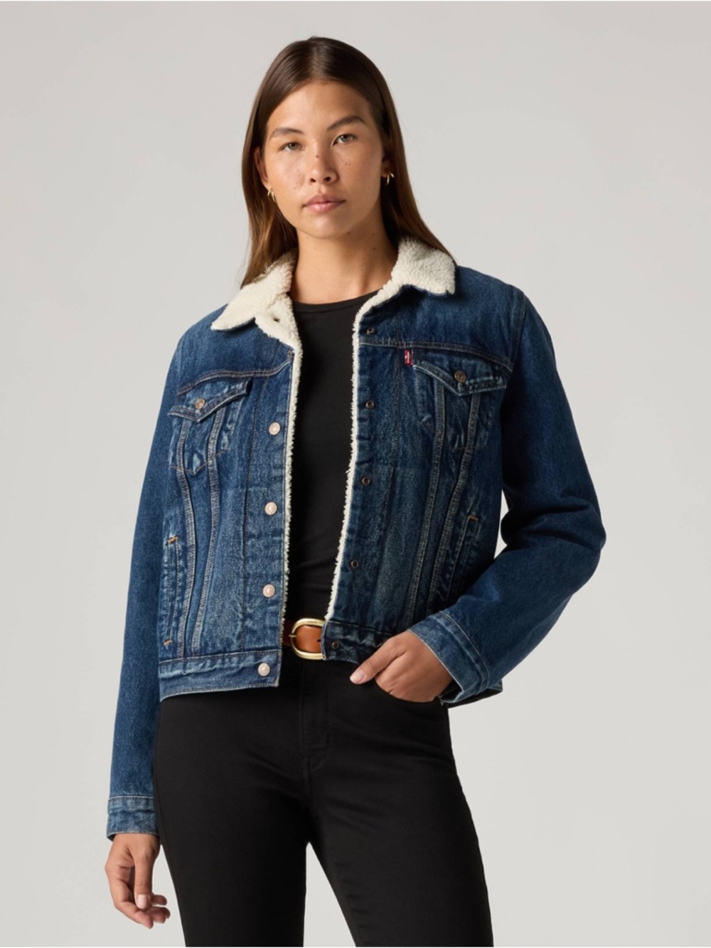 Levi’s Denim Sherpa Trucker Jacket